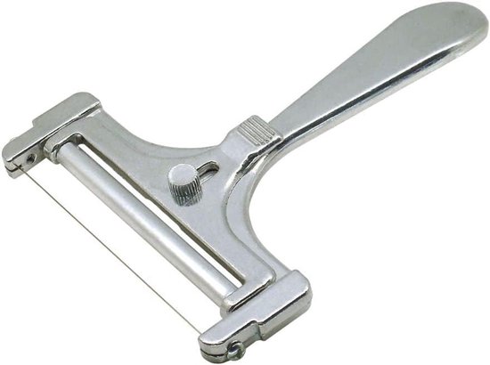 Coupe-fromage en aluminium avec rouleau et fil de coupe - Épaisseur réglable de 2 à 12 mm - Aide de Cuisine pour des tranches de fromage uniformes