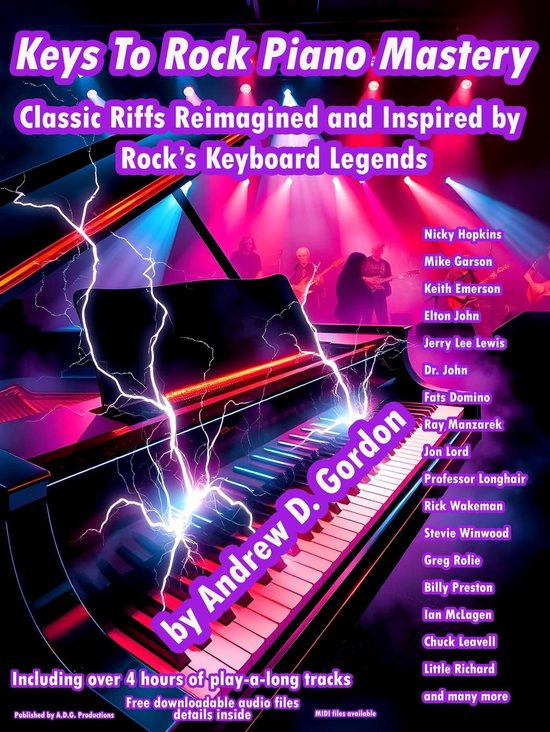 Keys to Rock Piano Mastery: Classic Riffs Reimagined and Inspired by Rock’s Keyboard Legends.