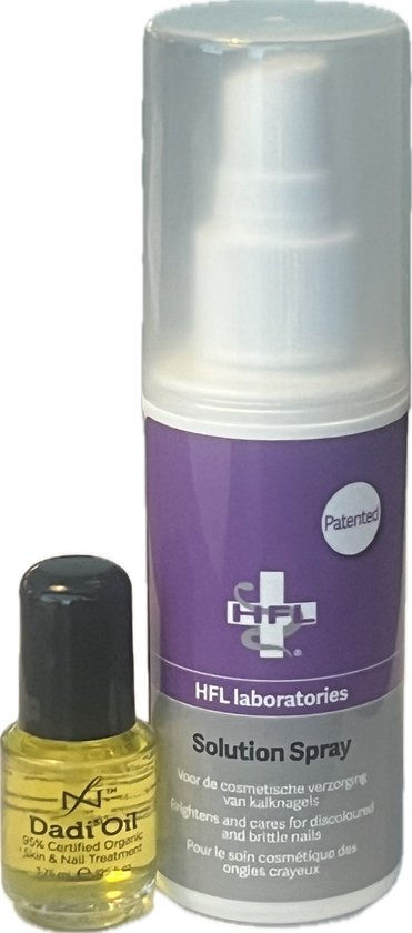 De nummer 1 voor verzorging van kalknagels - Solution Spray 50ml + Dadi'Oil Nagelriem Olie 3.75ml - Kalknagel Spray - Schimmelnagel Spray - Nagelverzorging