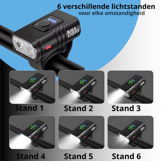 Luxamore® ClearPath LED Fietsverlichting 1000 Lumen - Mountainbike Voor- en Achterlicht Set - USB Oplaadbare Fietslampen - Sterke en Duurzame Fietsverlichting voor Nacht en Offroad — afbeelding 3