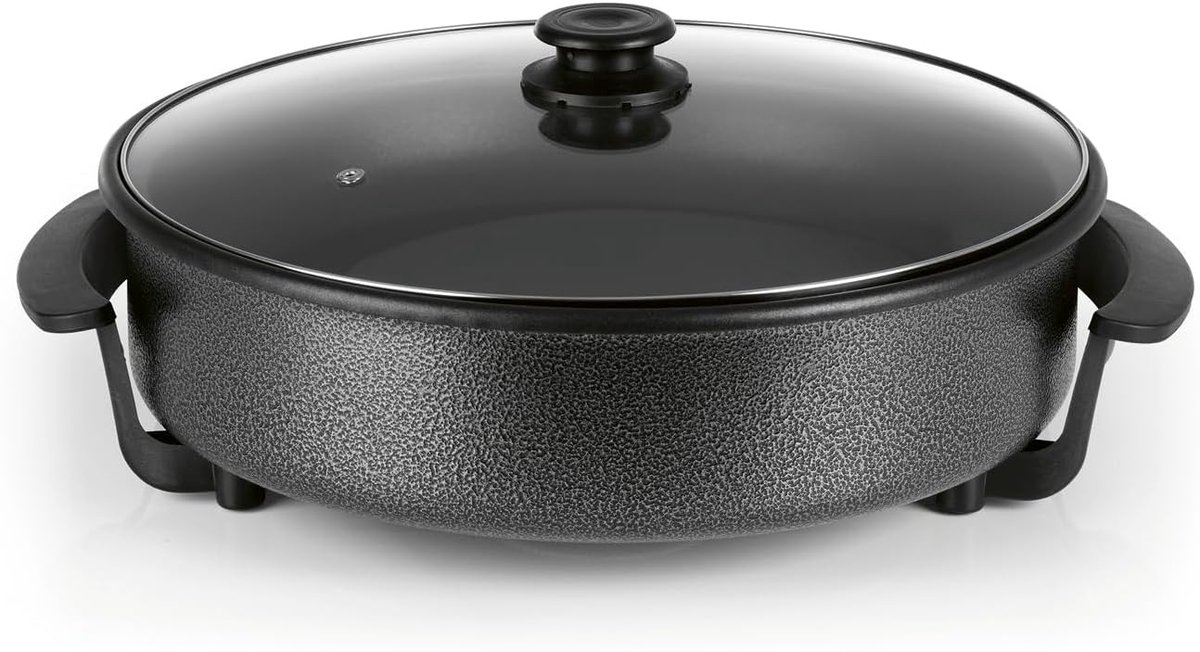 Multifunctionele elektrische pan - 40 cm met thermostaat en glazen deksel - Ideaal voor pa