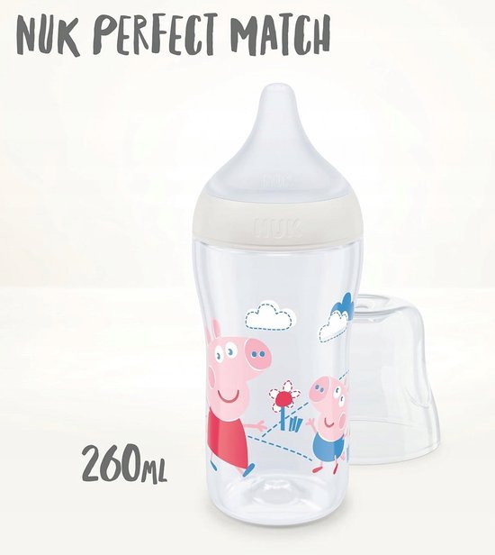 NUK - Peppa Pig - Perfect Match Babyfles - 3 m+ - 260 ml - 260 ml van Merkloos — afbeelding 2