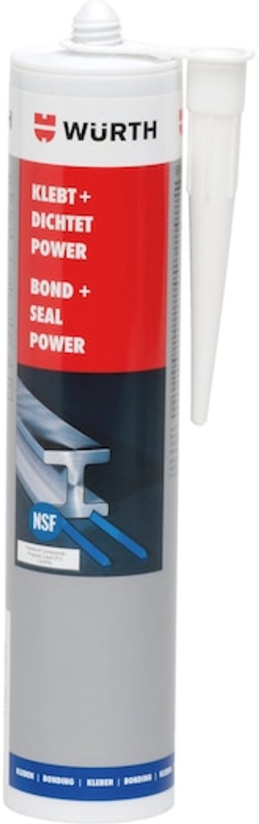 Wurth - Constructielijm, bond and seal power nsf - kleeft + dicht power constructielijm inhoud 300 ml