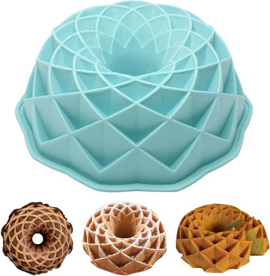 Siliconen Tulbandvorm 24 Cm Voor Perfecte Bakresultaten Blauw siliconen-tulbandvorm-24-cm-voor-perfecte-bakresultaten-blauw