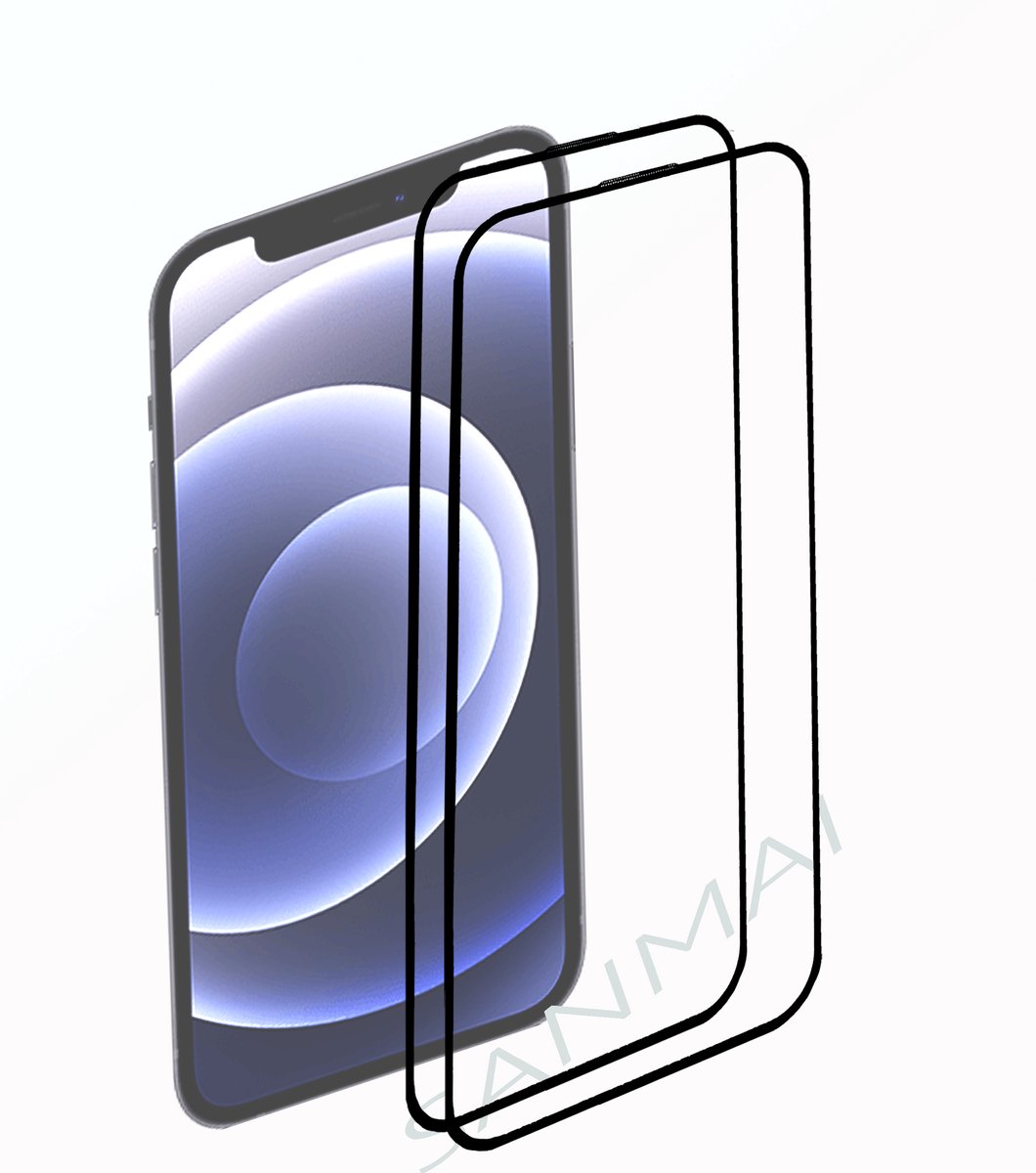 IPhone 16 Pro Screenprotector beschermings glas geschikt geschikt voor Screenprotector Beschermglas Glazen bescherming 2 stuks