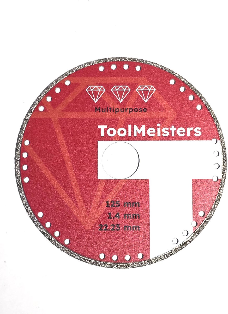 ToolMeisters - Doorslijpschijf Diamant Multipurpose | 125mm x 1.4/1.2mm x 22.23mm