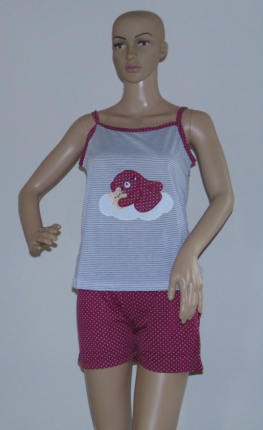 Foto: Shortama s y kwaliteit en comfort dames slaapsetje slaapkleding zomerpyjama voor dames maten s tot xxxl rood blauw of roze kleur niet vrij te kiezen