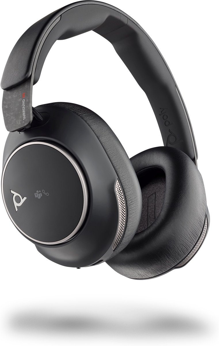 HP Poly Voyager Surround 80 UC Microsoft Teams Certified USB-C Headset + USB-C/A-adapter