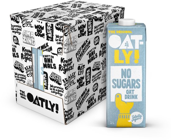 Oatly Haverdrank "No" Sugars - 6 stuks - (6L) - Houdbare plantaardige melk - "No" Sugars - Voordeelverpakking