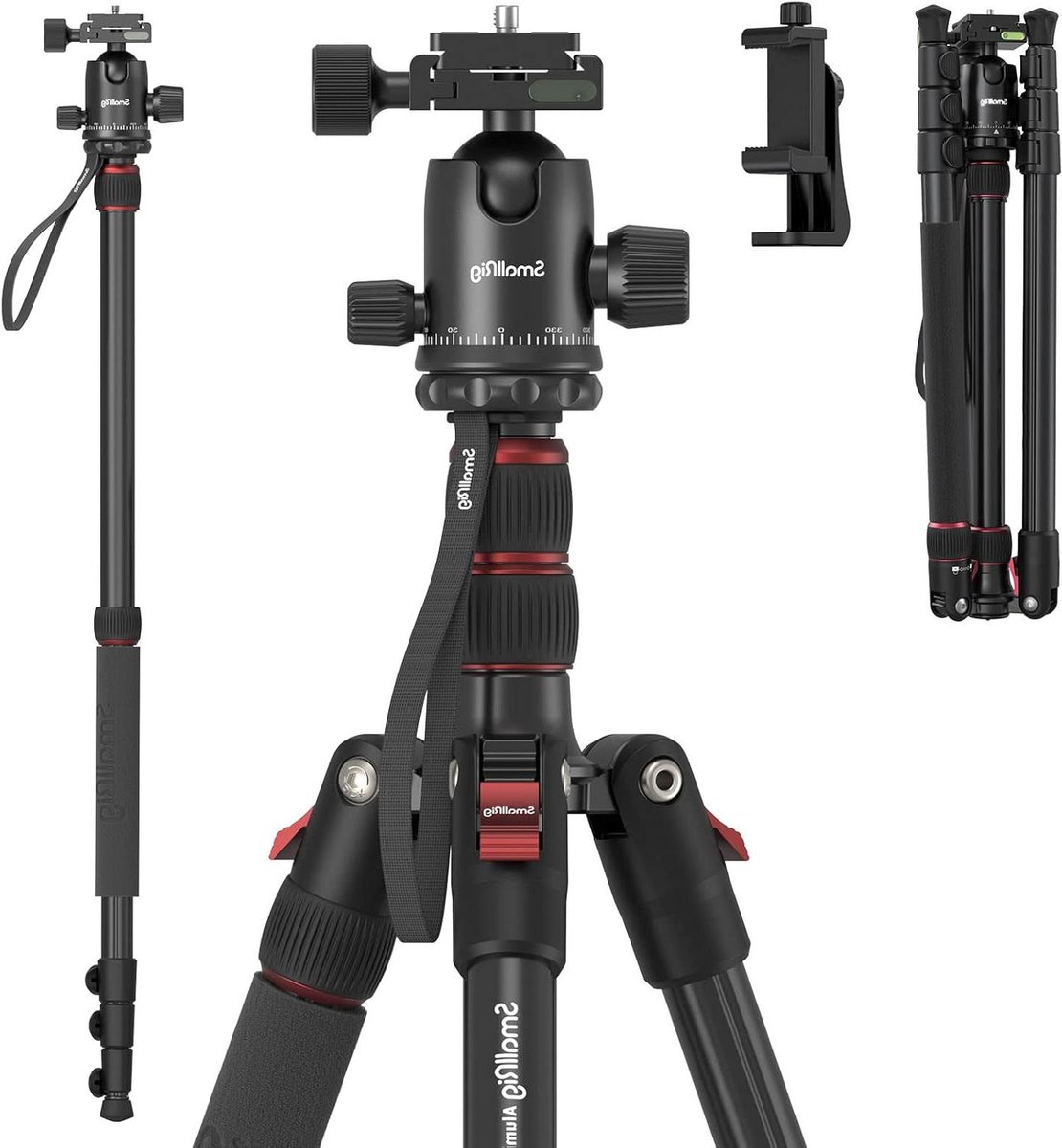 Lichtgewicht Camera Statief Monopod - Draagbaar Aluminium - 182cm