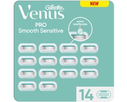 Gillette Venus Pro Smooth Sensitive Scheermesjes Voor Vrouwen - Voor De Gevoelige Huid - 14 stuks