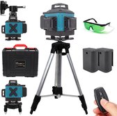 Bol.com CraftRoot 4D Kruislijnlaser met Draagkoffer en statief 15 Meter - Zelfnivellerende Bouwlaser 4 tot 16 Lijnen – 50 Meter ... aanbieding