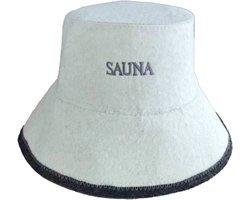 Groene Berg Sauna Hoed Wit- Sauna Muts - Sauna Hoedje Vilt - Sauna Accessoires - Saunahoed Haarbescherming Tegen Hitte - Saunamuts Voor Dames en Heren - Zweeds Saunahoedje