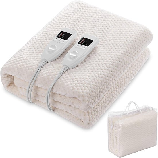 DailySupplies® Elektrische Onderdeken 2 Persoons - Warmtedeken Elektrisch - Extra Zacht - 160x140cm - Beige