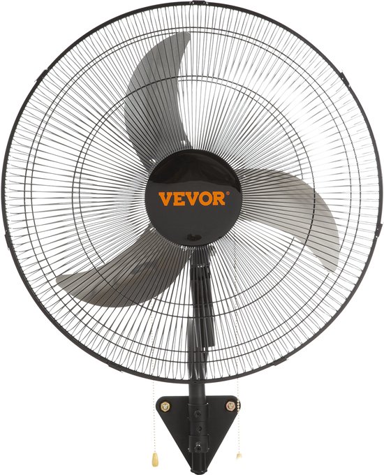 VEVOR Oscillerende Muurventilator 49 cm, 4650 CFM, 3 Snelheden, Stil, Metalen Ventilator voor Garage, Werkplaats, Kas