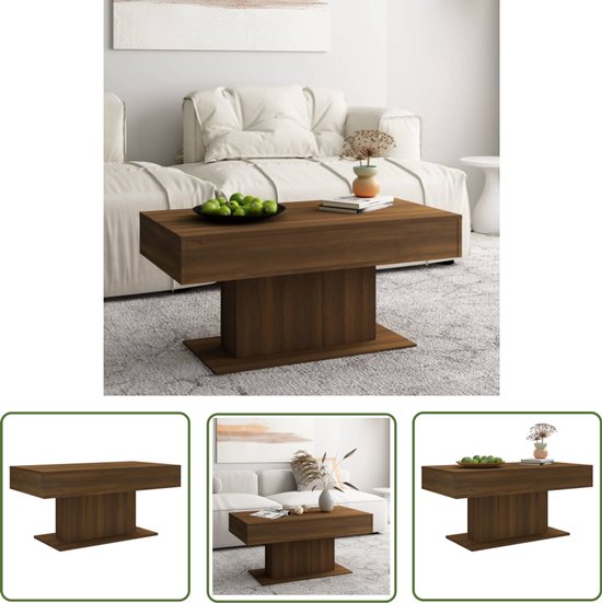 Bijzettafel C-vorm met 2 etages - Kleine koffietafel voor woonkamer - Industriële Bijzettafel C-vorm met 2 etages - Kleine koffietafel voor woonkamer - Industriële