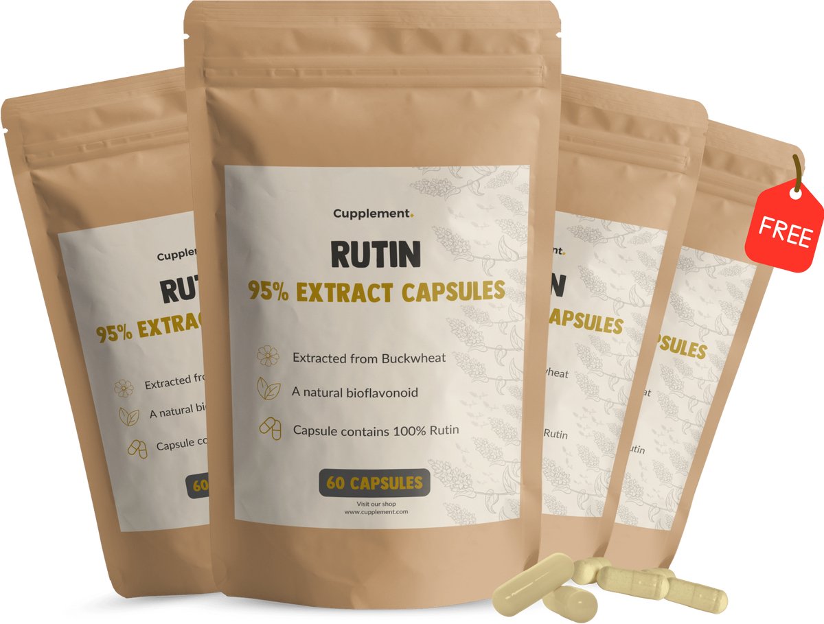 Goedkoopste Cupplement Rutine 95 Extract 500MG 60 Vegan Capsules – Biologisch Flavonoïde voor Bloedvaten & Weerstand – Laboratoriumgetest – Past Door Brievenbus – Geen Poeder of Tabletten – Rutin – Superfood Supplement – 30 Dagen Voorraad