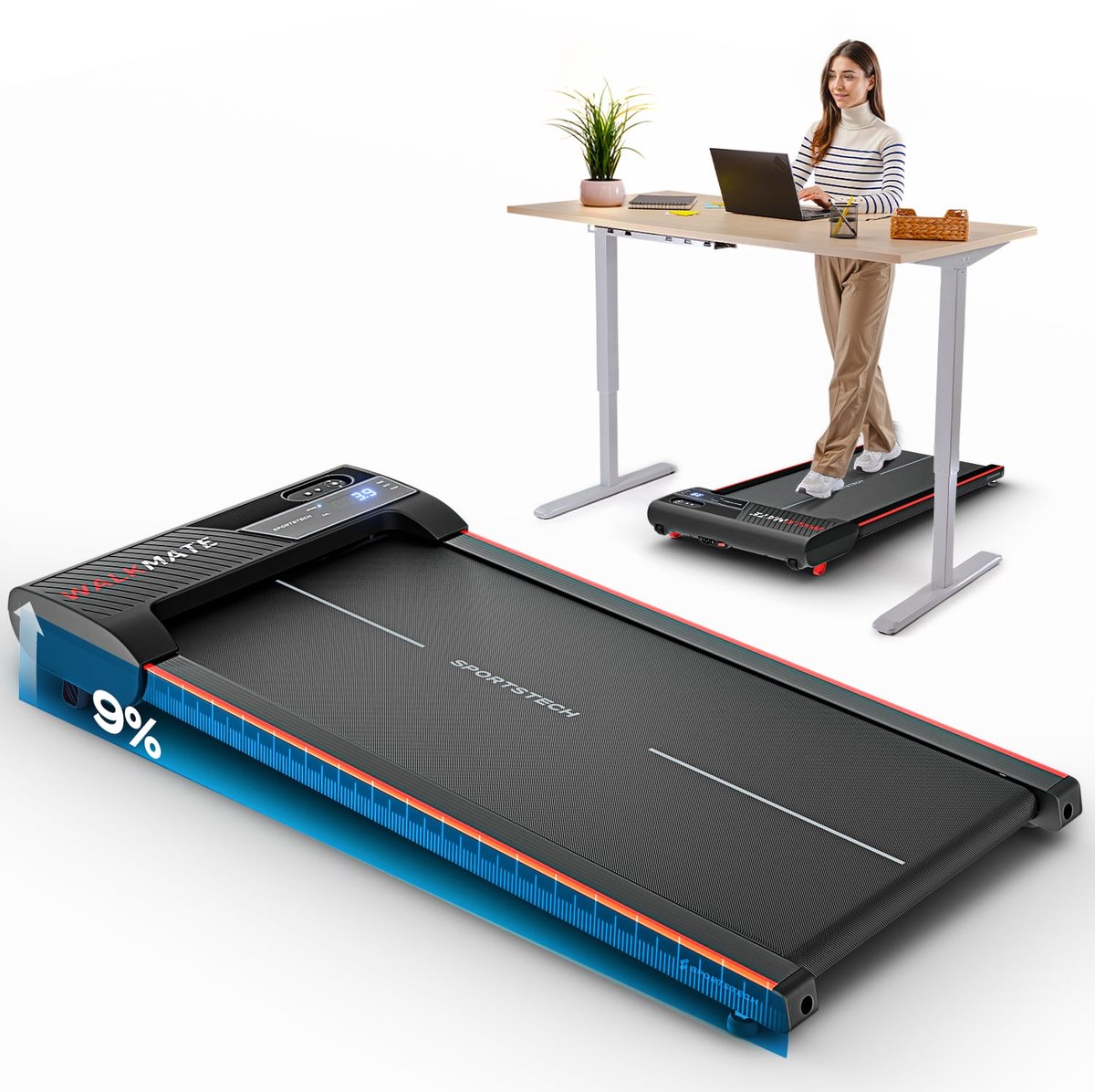 Afbeelding 2 van Sportstech Walking Pad WalkMate loopband
