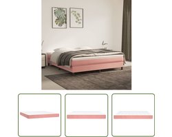 vidaXL Pocketveringmatras 180x200x20 cm fluweel Pocketveringmatras - Fluweel Matras - Velvet Matras - Dubbel Matras - 180x200 Matras