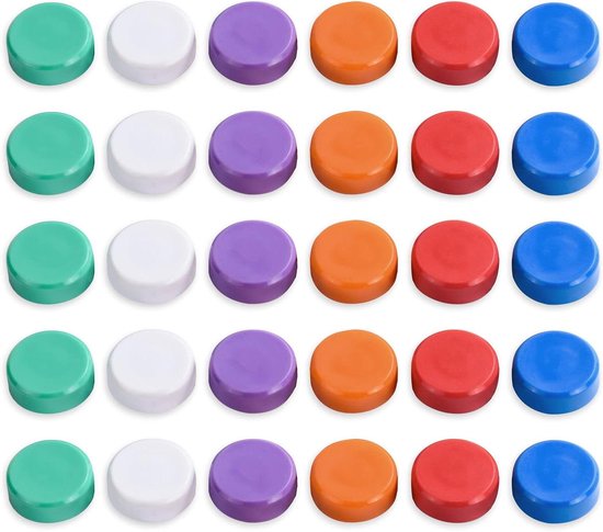 PYJLBX koelkastmagneten,decoratieve magneten,kantoormagneten,schattige magneten,ronde koelkast magneet,magneten leuke (green2.6sidedmagnets-30pcs