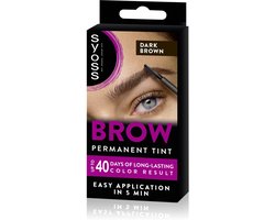 SYOSS Brow Tint Donkerbruin - Permanente Wenkbrauwverf – Starterskit - Langdurige Kleur – Natuurlijke Look - Tot 10 toepassingen