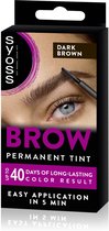 Bol.com Syoss - Brow Tint - Wenkbrauwverf - Donkerbruin - Permanent - Tot 10 toepassingen - Wenkbrauwen aanbieding