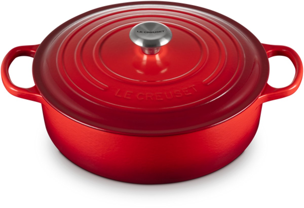 Le Creuset Lage braad-/ stoofpan 6,2L - 30cm Kersenrood
