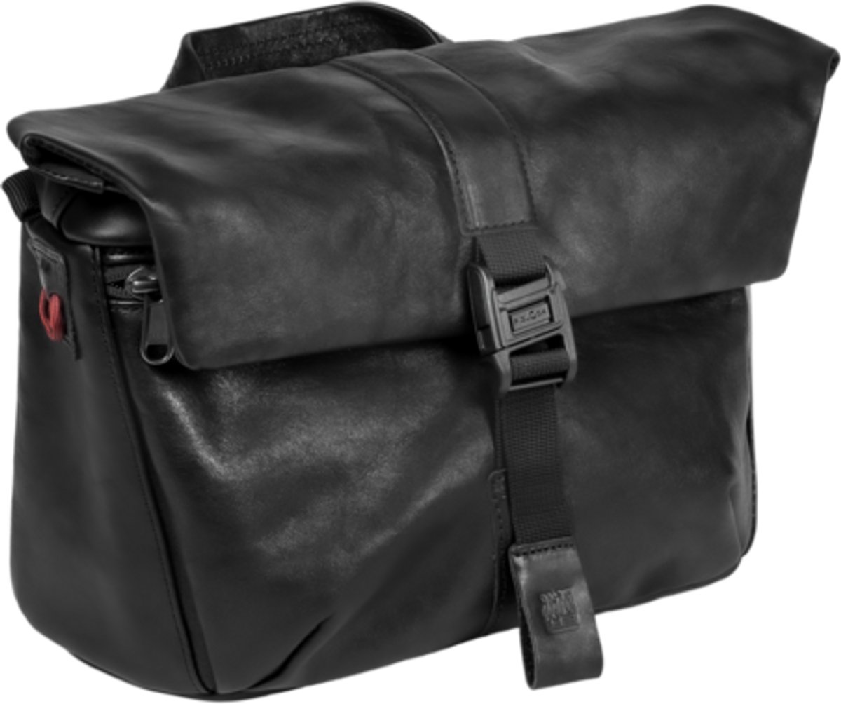 Wotancraft Pilot - 7L - zwart leer - cameratas - schoudertas