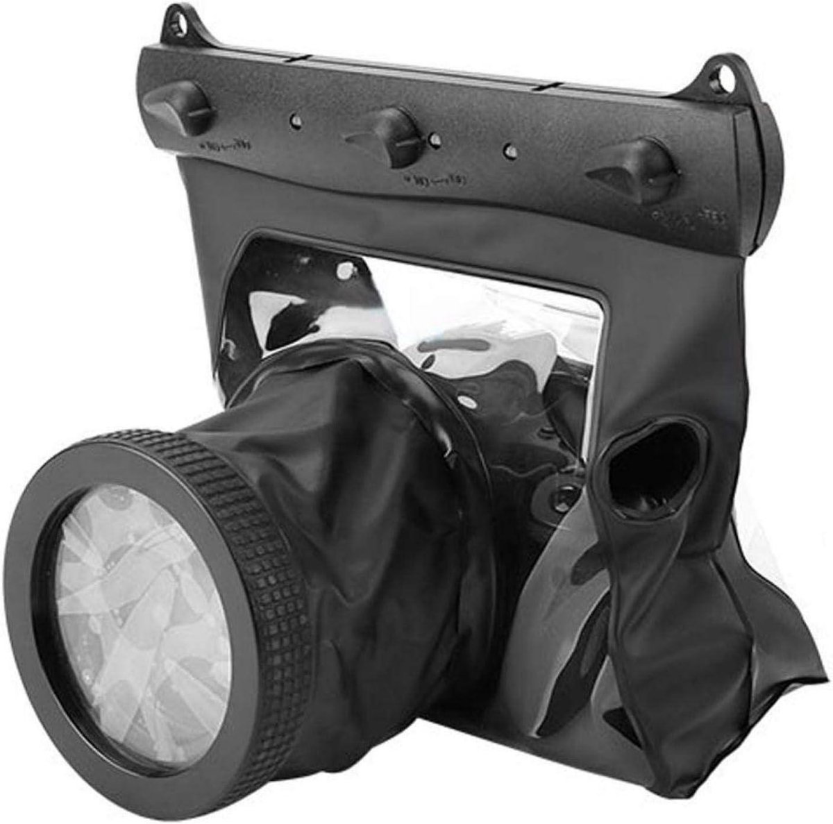 Draagbare Universele Onderwater Waterdichte Duikhoes Tas 20M voor DSLR-camera's (Zwart)