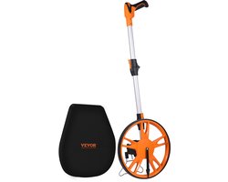VEVOR Meetwiel,Met Precisietandwielstructuur, 4-Delige Telescoopsteel, Meten in voet, Resetknop Met Één Druk Op De Knop, Abs + Aluminiumoxide-Materiaal,Geschikt Voor Taxatie Van Eigendommen, Onderzoek Van De Plaats Delict En Wetshandhaving