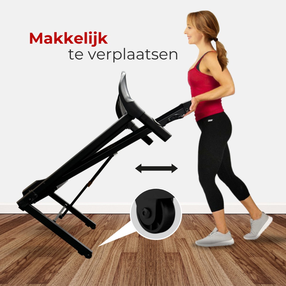Afbeelding 2 van FitFirst® Runner 1-12km/u - Zeer Stabiele & Inklapbare Loopband Voor Thuis - Hellingsfunctie tot 5% - Met Apps - FitShow, KinoMap & Zwift - Ruim Loopoppervlak