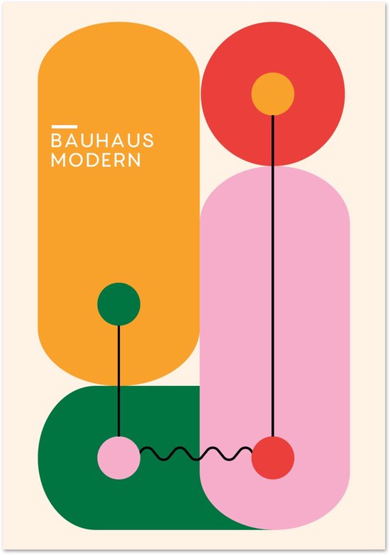 Affiche Bauhaus - Art Moderne 70x100 cm / 28x40″ - Décoration Salon - Décoration Chambre - Décoration - Décoration murale - Décoration murale Salon - Décoration murale Chambre - Décoration murale - Décoration murale Salon - Décoration murale Chambre