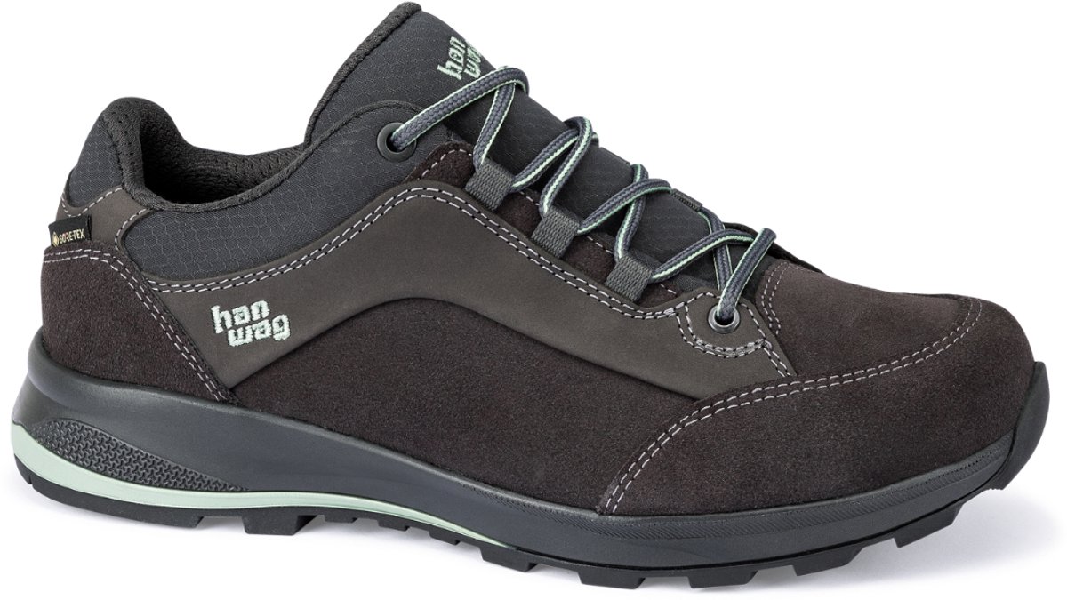 Hanwag Banks Low Bunion Lady GTX Wandelschoenen Dames Asphalt 37.5 Mint