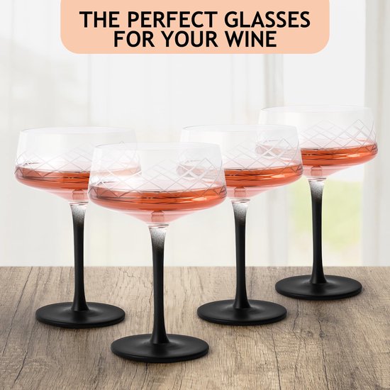 Vikko Décor Orchid Collectie - Champagne Glazen - Set van 2 Champagne Coupe - Flutes