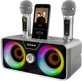 Video's over Wat is Oplaadbare Draagbare Trolley Bluetooth Luidspreker Feest Buiten Kleurrijke LED Lichten Karaoke 15-Inch