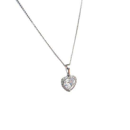 Twinkle Heart Necklace Crystals