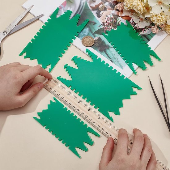 Sjaal Wol Acryl Winter Bouclé - Groen