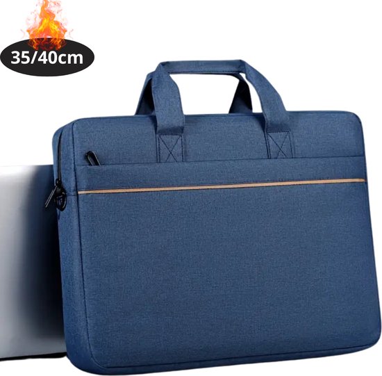 Sacoche pour ordinateur portable Livano antichoc - Housse pour ordinateur portable - Sac à dos - Sac à bandoulière - Sac pour ordinateur portable - Sac de bureau - Femme et homme - Blauw