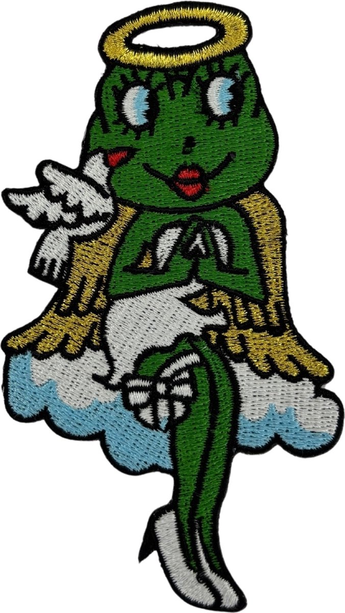 Embleem Oeteldonk - Kikker Engeltje - Oeteldonk Jas Strijkembleem