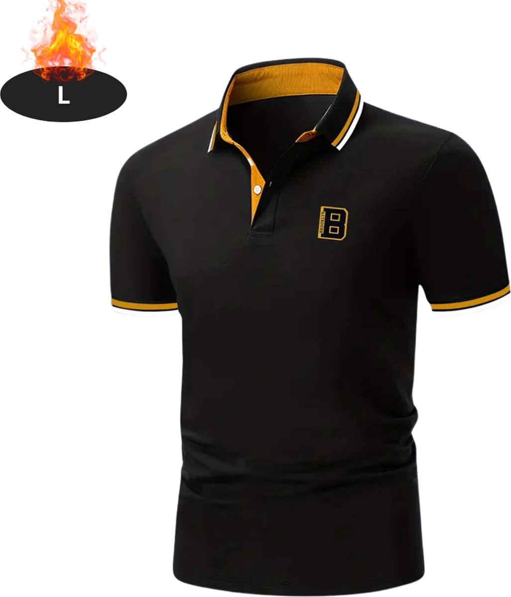 Nivard Poloshirt Heren T-Shirt Heren Shirt Overhemd Polo Shirt Zwart