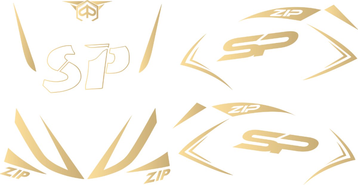 Stickerset Special Zip SP - Brush Glans Goud