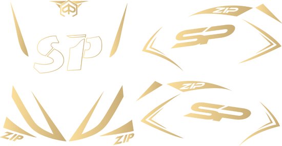 Stickerset Special Zip SP - Brush Glans Goud | bol