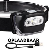 Hoofdlamp LED Oplaadbaar - Militaire Hoofdlamp Oplaadbaar - Wit en Rood Licht - 500 lumen - All Smiles Hoofdlampje Verstelbaar