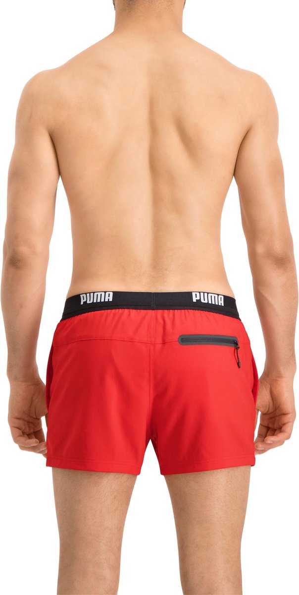 PUMA Swim Logo Short Heren Zwembroek - rood — afbeelding 9