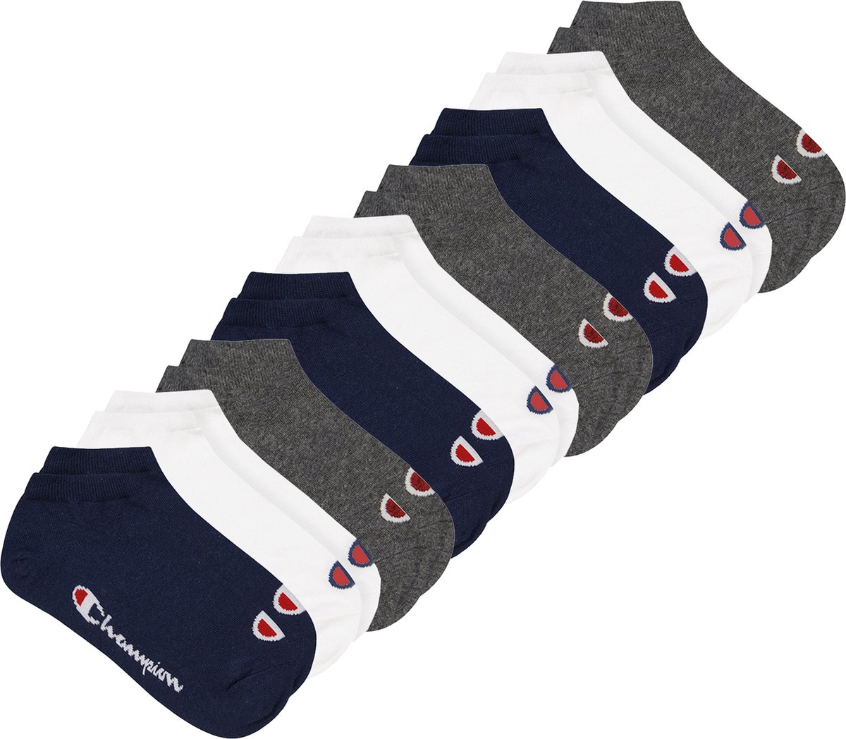 SOKKEN 9 paar Champion sneakersokken 46 Unisex sneaker korte sokken Marineblauw