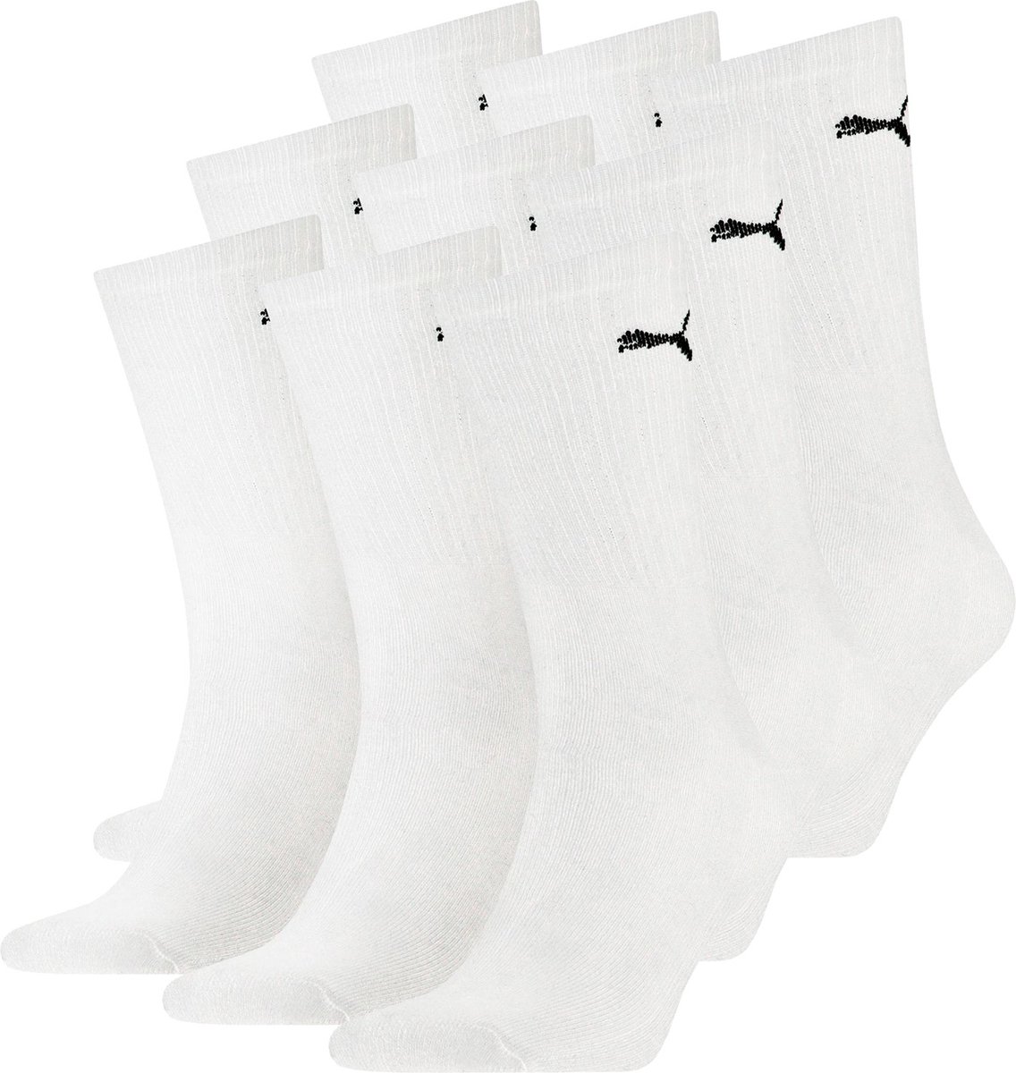 SOKKEN 9 paar Puma sportsokken tennissokken 49 Unisex voor hem en haar Wit