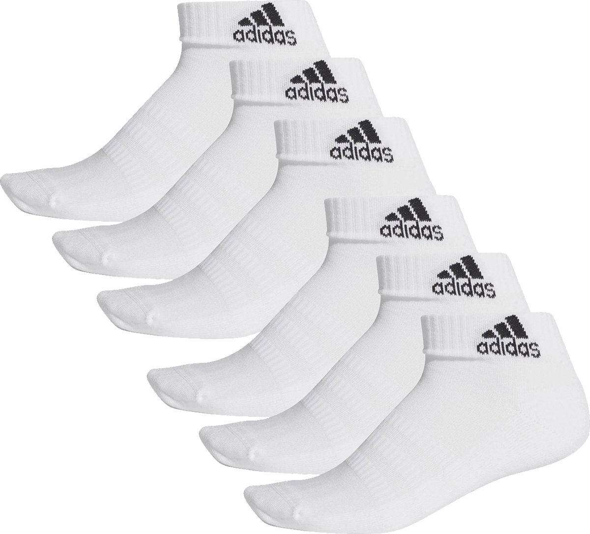 SOKKEN 6 PACK adidas Performance Sneaker Quarter Socks Unisex korte sokken Wit