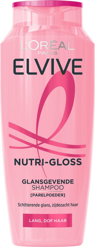 L'Oréal Paris Elvive Nutri-Gloss Shampoo - Glansgevende Shampoo Voor Lang, Dof Haar - Met Parelpoeder - 250ML