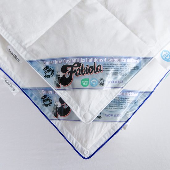 Couette 4 saisons en duvet autrichien Fabiola - Demi-couette en duvet - Couverture en duvet Luxe et agréable et lourde - 140x200 cm simple