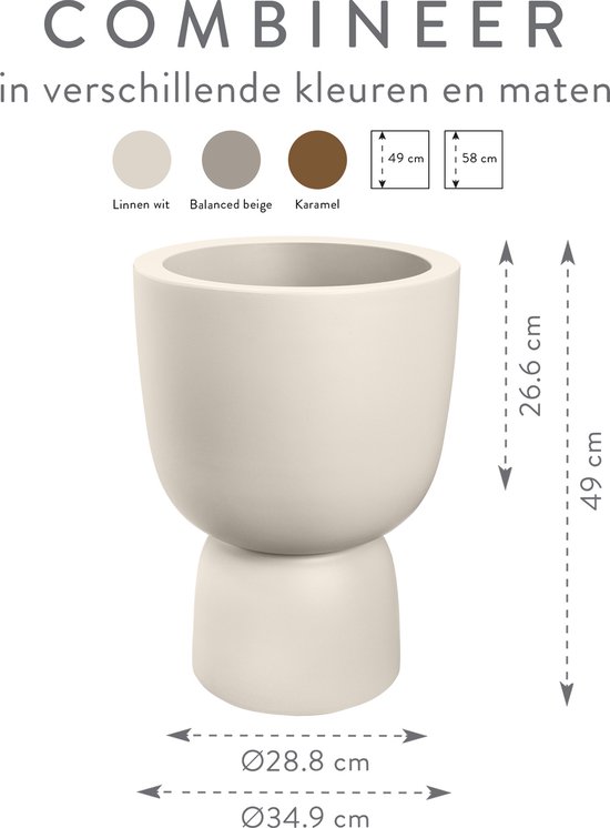amber coupe 35cm linen white - ® - Give room to nature